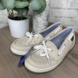 Eastland | Beige Skip Canvas Boat Shoe